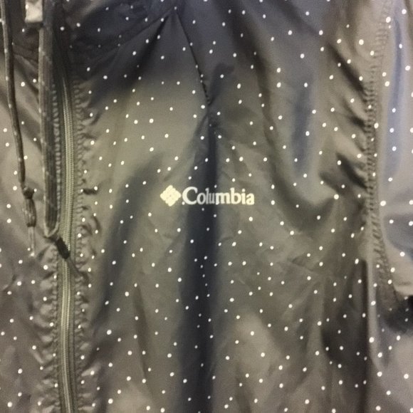 Columbia Women Black Nylon Windbreaker Lighweight Rain jacket water repellant - Picture 3 of 10